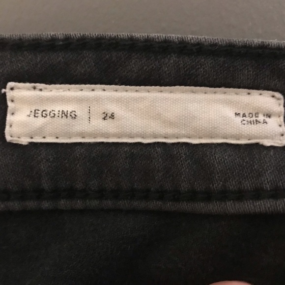 Pacsun distressed black stretchy Jegging size 24 - Picture 7 of 10